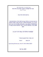 thành phần côn trùng hại nông sản bảo quản trong kho; một số đặc tính sinh học của loài mọt đậu đỏ (callosobruchus maculatus fabricius) và biện pháp phòng trừ tại hải phòng năm 2008 2009.