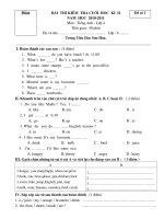 DE THI TIENG ANH LOP 4 CUOI NAM HOC