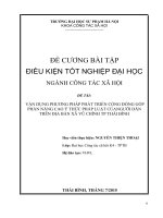 Vận dụng phương pháp phát triển cộng đồng góp phần nâng cao ý thức pháp luật của người dân trên địa bàn xã vũ chính, thành phố thái bình
