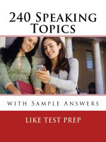 240 speaking topics for IELTS