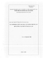 Báo cáo tóm tắt tổng kết đề tài khoa học xác định địa chất địa mạo, xây dựng phương án mở luồng vào một số đảo san hô