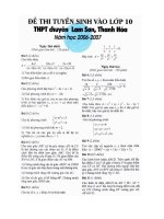 S.Tầm đề thi vào 10 chuyên Lam Sơn