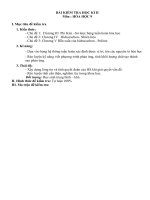 Đề kiểm tra học kỳ 2 môn Hóa lớp 9