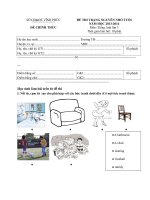 Đề thi trạng nguyên nhỏ tuổi môn Tiếng Anh lớp 3 tỉnh Vĩnh Phúc năm 2013 - 2014