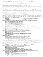 Đề thi thử tốt nghiệp THPT Vật Lý năm 2011