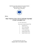 Thực trạng cung cấp tư giáo dục đại học ở việt nam hiện nay 