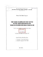 Thực trạng và những giải pháp chủ yếu để phát triển chăn nuôi bò sữa trong các hộ nông dân ngoại thành hà nội