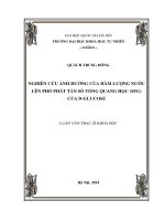 Nghiên cứu ảnh hưởng của hàm lượng nước lên phổ phát tần số tổng quang học (SFG) của d glucose 
