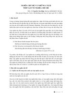 Nghĩa chủ đề và những cách tiếp cận nghĩa chủ đề