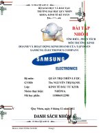 Tìm hiểu, phân tích môi trường kinh doanh và hoạt động kinh doanh của tập đoàn samsung electronics company 