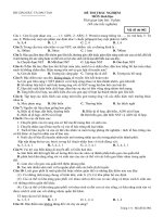 đề thi thử tố nghiệp sinh học 2011