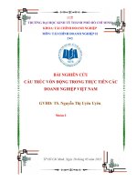 Cấu trúc vốn động trong thực tiễn các doanh nghiệp việt nam