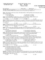 Đề thi thử Đại học lần 3 Trường THPT Trung Giã