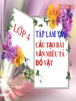 cấu tạo bài văn miêu tả