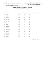 Điểm cả năm của Hải Thanh 8/1