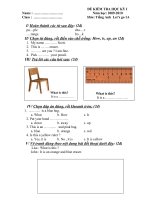 ĐỀ THI LET''S GO LỚP 3