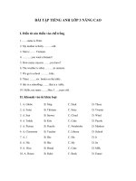 Bài tập Tiếng Anh lớp 3 nâng cao