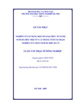 nghiên cứu sử dụng một số loại thức ăn xanh nuôi đà điểu thịt từ 0 12 tháng tuổi tai trạm nghiên cứu chăn nuôi đà điểu ba vì
