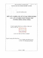 Một số nghiên cứu vê cỏ dại trên ruộng lúa cấy và biện pháp phòng trừ ở đồng bằng sông hồng