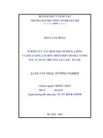 nghiên cứu xác định một số dòng, giống và liều lượng lân bón thích hợp cho đậu tương rau vụ xuân trên đất gia lâm – hà nội