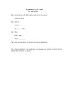 ĐỀ THI HSG TOÁN LỚP 1