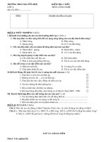 Đề thi hk II vật lí 6+8