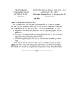 Đề Kiểm tra Ngữ văn 9 HK2  2010 2011