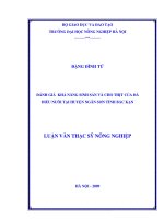 đánh giá khả năng sinh sản và cho thịt của đà điểu nuôi tại huyện ngân sơn tỉnh bắc kạn