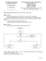 Đề thi chọn HSG cấp trường môn Tin khối 10 năm học 2010   2011 của trường THPT Tĩnh Gia 1