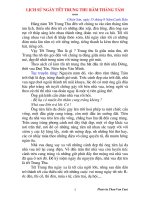 Lịch sử ngày tết Trung Thu