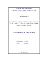 bào chế thử nghiệm các chế phẩm từ bồ công anh  latuca indica l. ứng dụng trong phòng trị hội chứng tiêu chảy lợn con