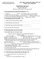 Đề thi học ki 2 môn Anh 8