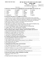 Đề tuyển sinh L10 (T.A)