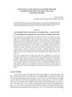 Sản xuất và cung ứng lúa gạo ở mức nông hộ tại đồng bằng sông cửu long, việt nam, giai đoạn 1995 1998 