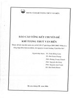 Báo cáo tổng kết chuyên đề khí tượng thủy văn biển điều tra tổng hợp điều kiện tự nhiên tài nguyên và môi trường vịnh bắc bộ