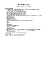 ĐỀ KIỂM TRA 1 TIẾT MÔN ĐỊA LÍ 8 HK I CÓ ĐÁP ÁN