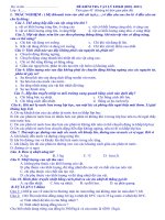 DE KIEM TRA LY 6 HK2   2010   2011 ma trận mới nguyễn xuân thư