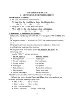 STATEMENTS IN REPORTED SPEECH