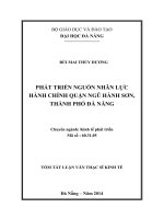 Phát triển nguồn nhân lực hành chính quận ngũ hành sơn, thành phố đà nẵng