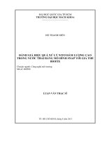Đánh giá hiệu quả xử lý nitơ hàm lượng cao trong nước thải bằng mô hình snap với giá thể biofix
