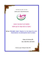 Tìm hiểu thực trạng và tác hại của sản phẩm băng vệ sinh kém chất lượng 