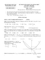 ĐỀ THI + ĐÁP ÁN VÀO LỚP 10 CÔNG LẬP