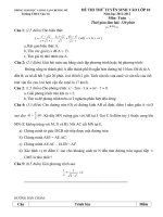 Đề thi thử tuyển sinh vào lớp 10 vòng 1