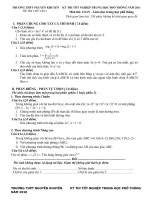 đề và đáp án thi thử  khối 12