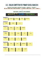 Đề thi Tiếng Anh Violympic lớp 5 vòng 2 năm 2013 - 2014