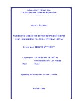 nghiên cứu một số yếu tố ảnh hưởng đến chi phí năng lượng riêng của xe tải hyundai 1.25 tấn
