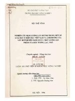 nghiên cứu hàm lượng lưu huỳnh trong một số loại đát ở miền bắc việt nam và ảnh hưởng của lưu huỳnh đến năng suất chất lượng sản phẩm của đậu tương lạc ngô