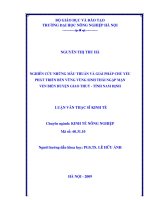 nghiên cứu những mâu thuẫn và giải pháp chủ yếu phát triển bền vững vùng sinh thái ngập mặn ven biển huyện giao thuỷ  tỉnh nam định