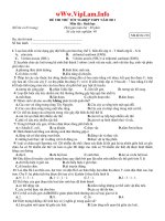 Đề Thi Thử TN  Sinh năm 2011 có đáp án