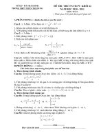 De thi thu TN Toan 12 Nam 2011